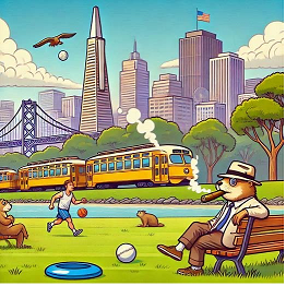 Central limit park: courtesy of bing image creator